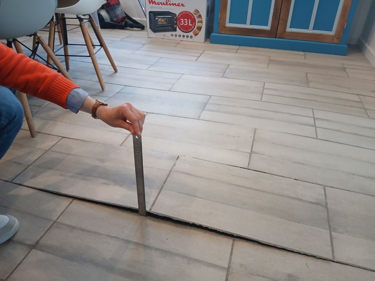 Soulèvement de carrelage de 2.5 cm